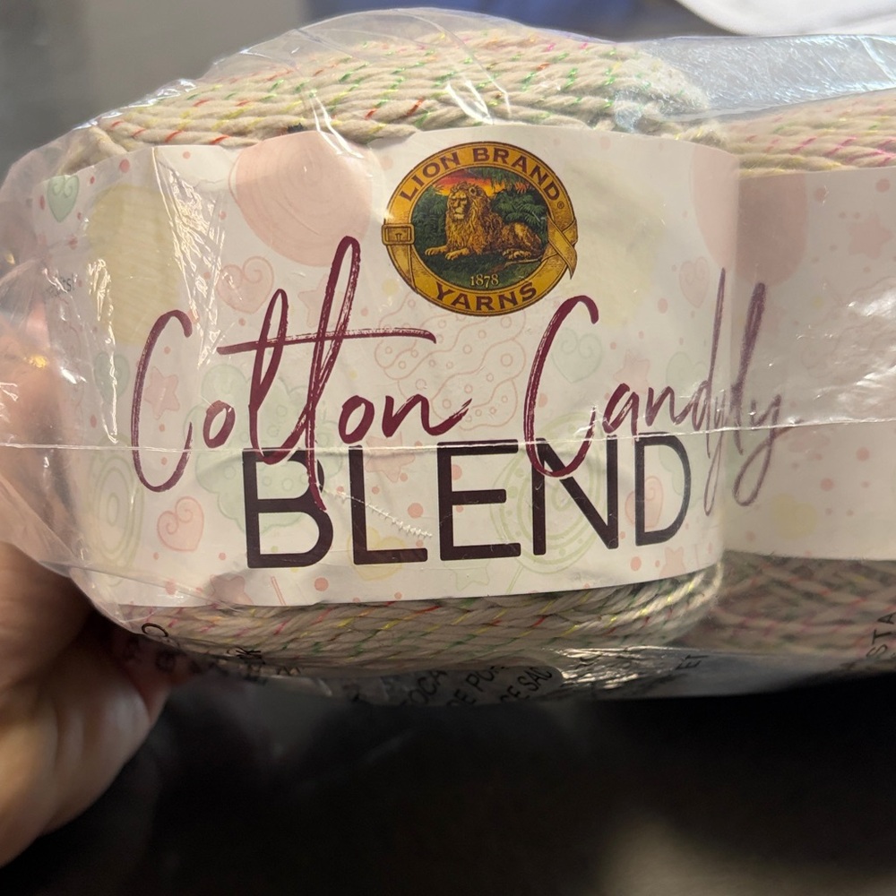 Lion Brand Cotton Candy Blend Yarn - Pastel Multi